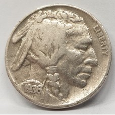 UNITED STATES OF AMERICA 1936 . NICEKL / FIVE 5 CENTS COIN . INDIAN